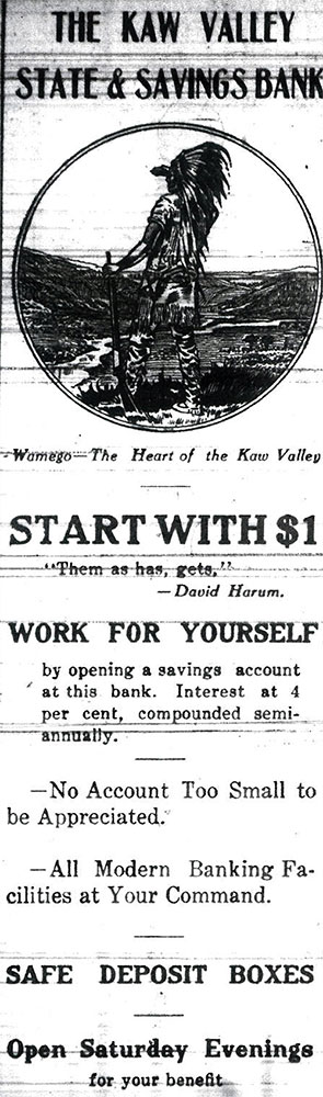 News clipping from 1913 announcing the opening of a new bank where you could open an account for $1.