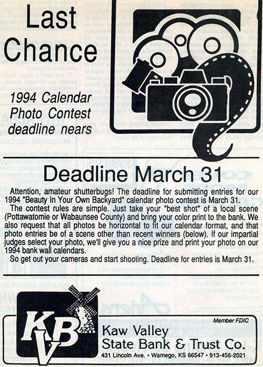 KVSB tradition of the Annual Photo contest started in 1986.